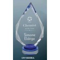 Diamond Crystal on Blue & Clear Round Base